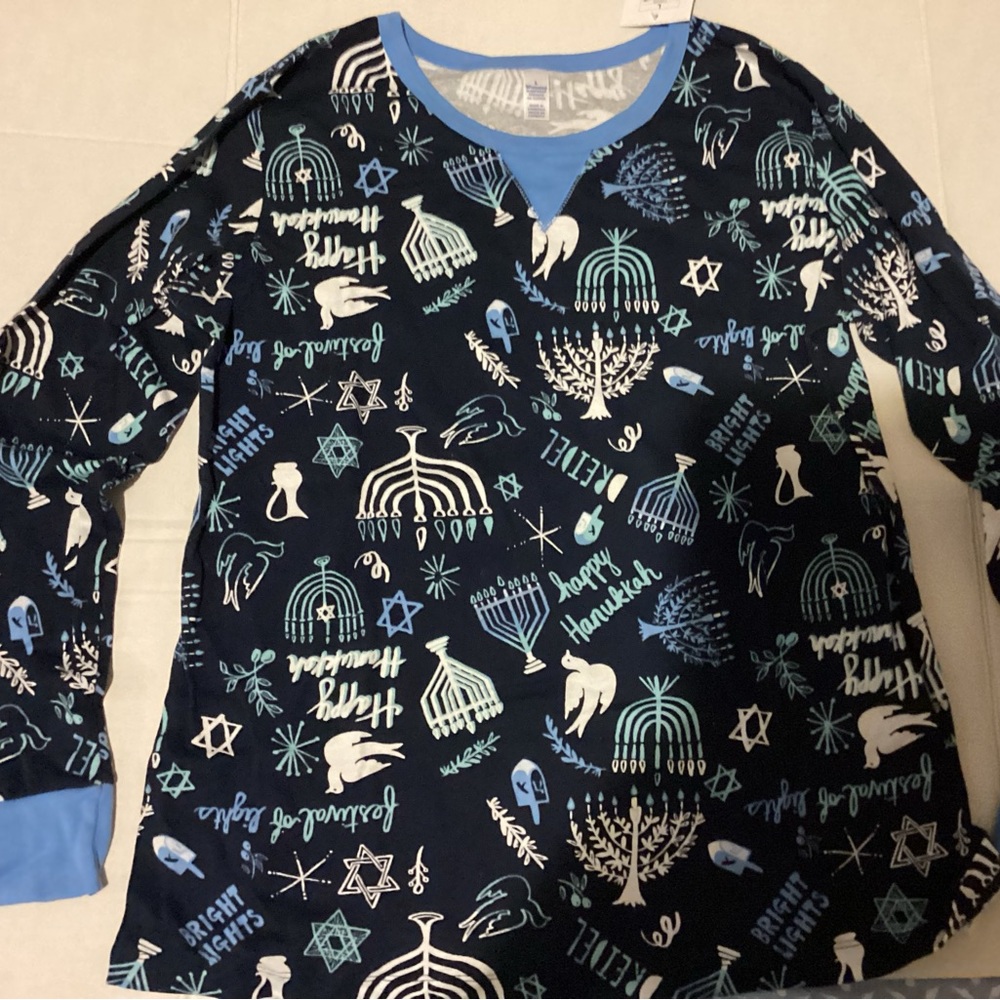NWT Hanukkah Chanukah PJ top Women’s size Large